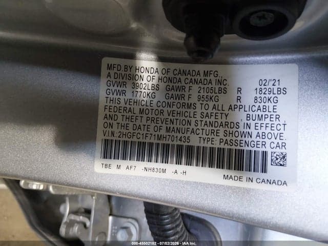 2021 HONDA CIVIC EX-L 9