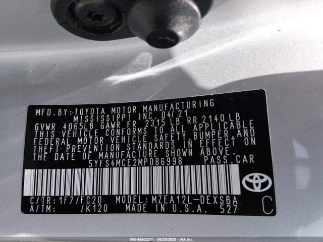 2021 TOYOTA COROLLA SE 9