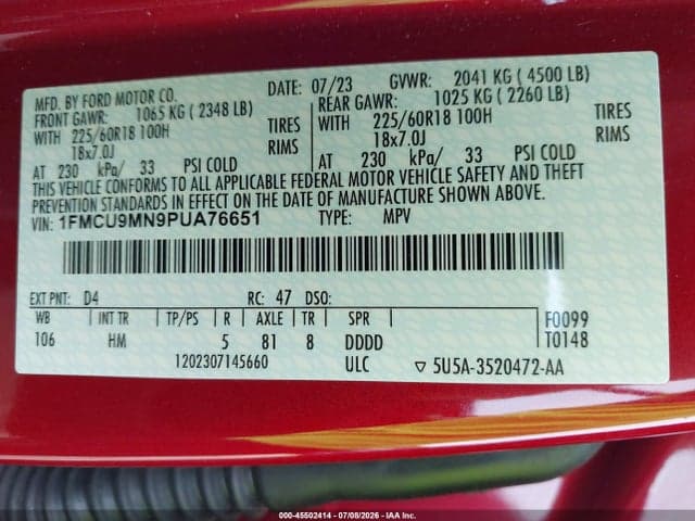 2023 FORD ESCAPE ST-LINE 9