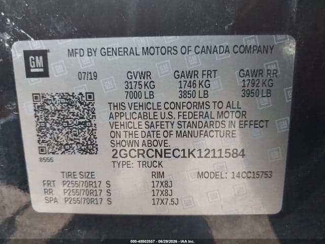 2019 CHEVROLET SILVERADO 1500 LD WT 9