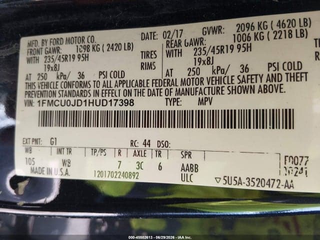2017 FORD ESCAPE TITANIUM 9