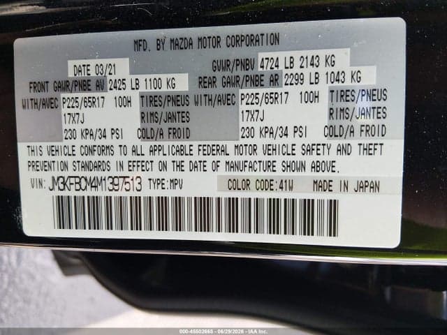 2021 MAZDA CX-5 TOURING 9