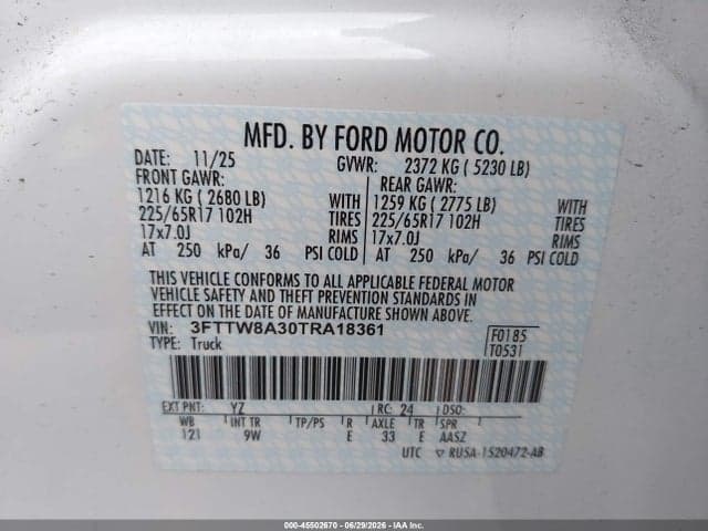 2026 FORD MAVERICK XL 9