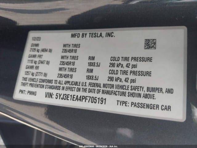 2023 TESLA MODEL 3 REAR-WHEEL DRIVE 9