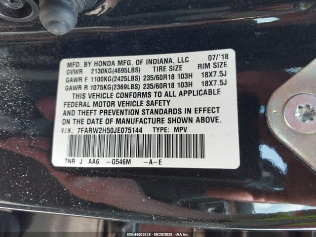 2018 HONDA CR-V EX 9
