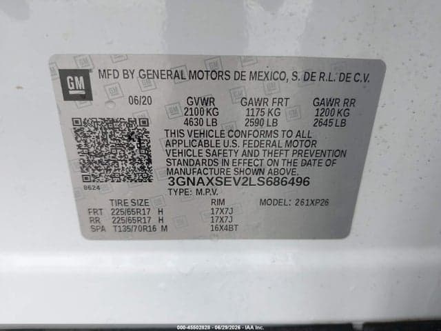 2020 CHEVROLET EQUINOX AWD LS 9
