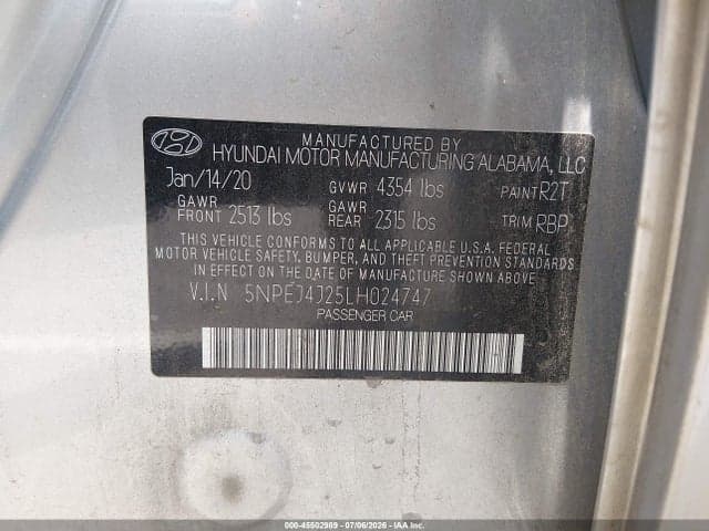 2020 HYUNDAI SONATA SEL PLUS 9
