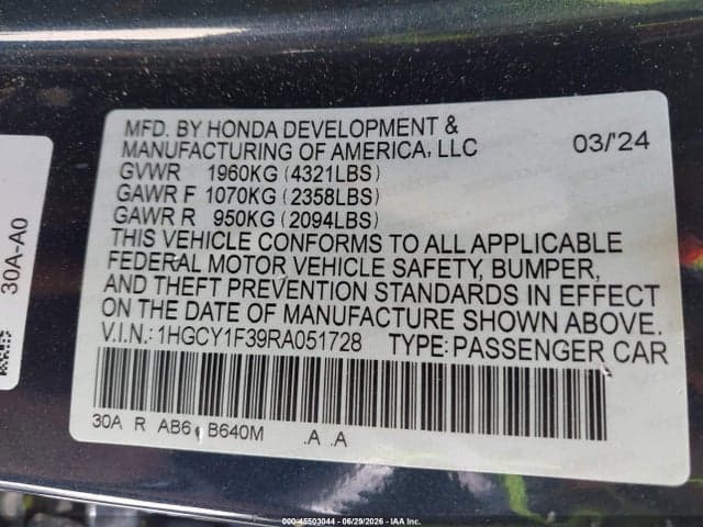 2024 HONDA ACCORD EX 9