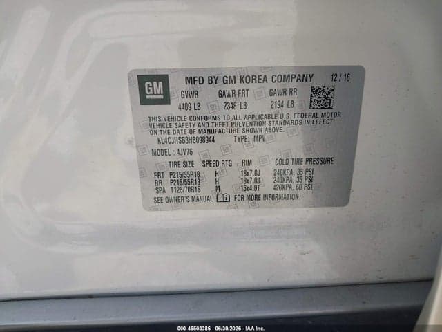 2017 BUICK ENCORE PREMIUM 9