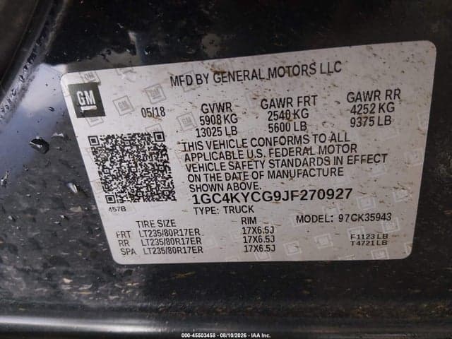 2018 CHEVROLET SILVERADO 3500HD WT 9