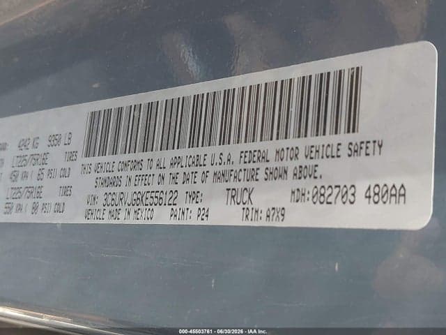 2019 RAM PROMASTER 3500 CARGO VAN HIGH ROOF 159 WB EXT 9