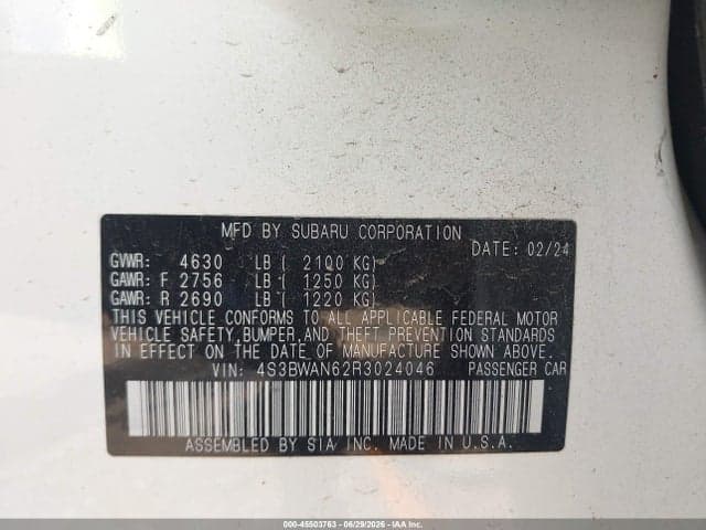 2024 SUBARU LEGACY LIMITED 9