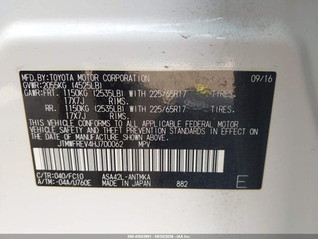 2017 TOYOTA RAV4 XLE 9