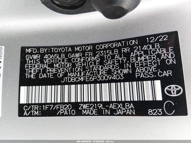 2023 TOYOTA COROLLA HYBRID LE 9