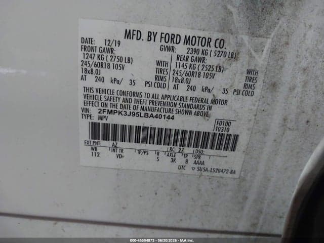 2020 FORD EDGE SEL 9