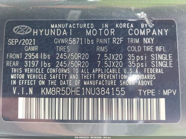 2022 HYUNDAI PALISADE LIMITED 9