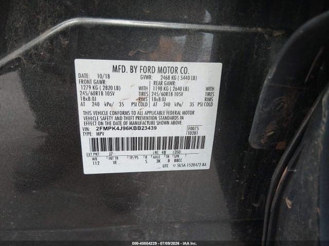2019 FORD EDGE SEL 9