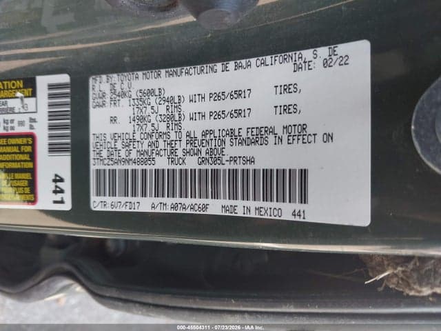 2022 TOYOTA TACOMA TRD SPORT 9