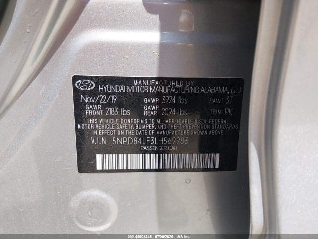2020 HYUNDAI ELANTRA SEL 9