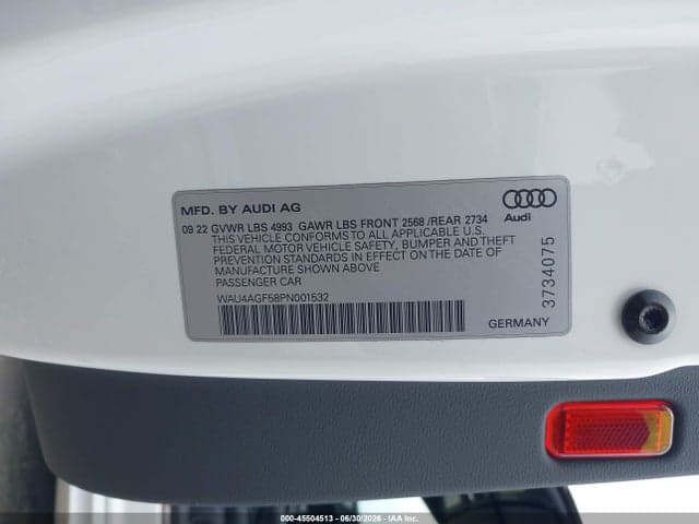 2023 AUDI A5 CABRIOLET PREMIUM PLUS 45 TFSI S LINE QUATTRO S TRONIC 9