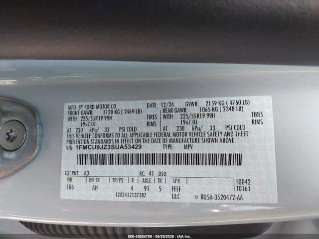 2025 FORD ESCAPE PLATINUM 9