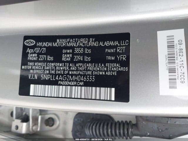 2021 HYUNDAI ELANTRA SE 9