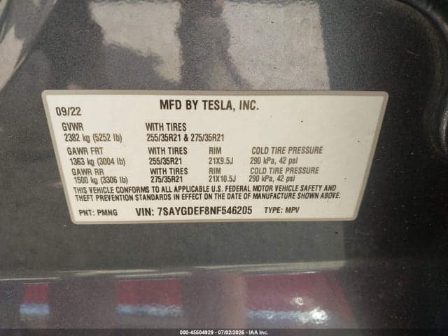 2022 TESLA MODEL Y PERFORMANCE DUAL MOTOR ALL-WHEEL DRIVE 9