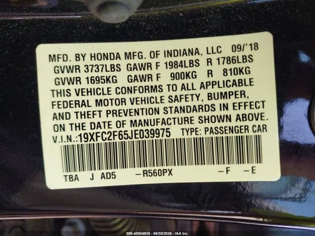 2018 HONDA CIVIC LX 9