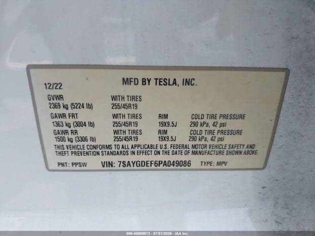 2023 TESLA MODEL Y PERFORMANCE DUAL MOTOR ALL-WHEEL DRIVE 9