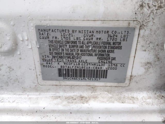 2021 NISSAN VERSA SV XTRONIC CVT 9