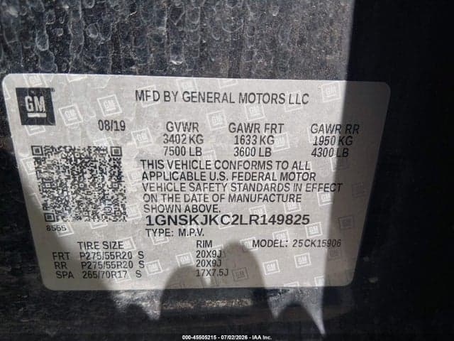 2020 CHEVROLET SUBURBAN 4WD PREMIER 9