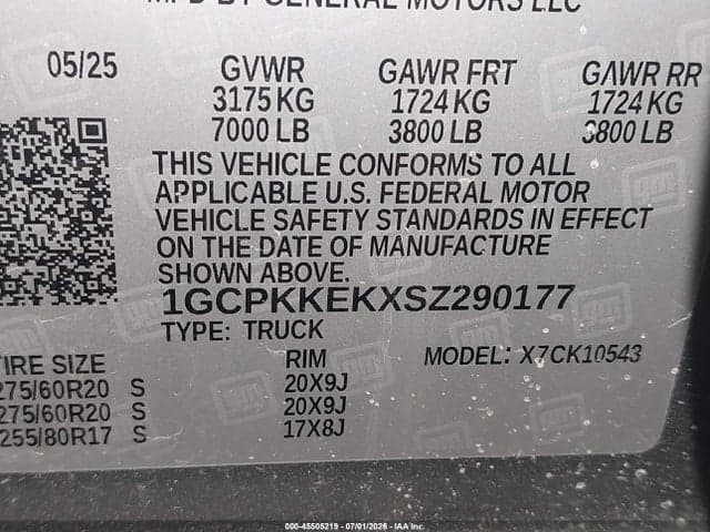 2025 CHEVROLET SILVERADO 1500 4WD SHORT BED LT WITH 2FL 9