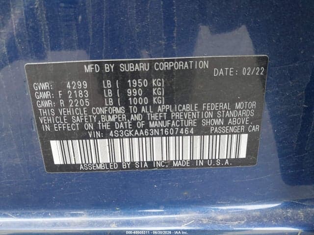 2022 SUBARU IMPREZA BASE 9