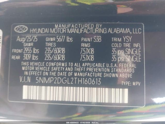 2026 HYUNDAI SANTA FE SEL 9