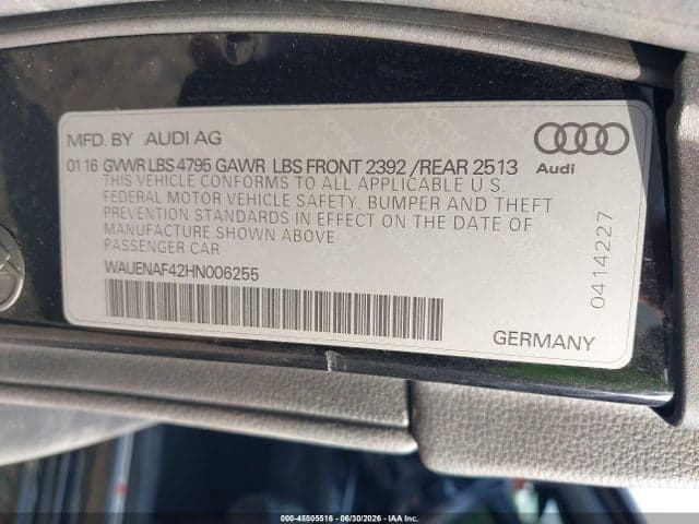 2017 AUDI A4 PREMIUM PLUS 9