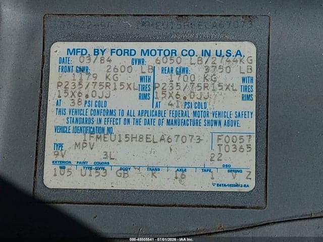 1984 FORD BRONCO U100 9