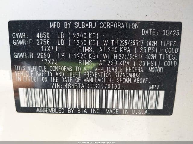 2025 SUBARU OUTBACK PREMIUM 9