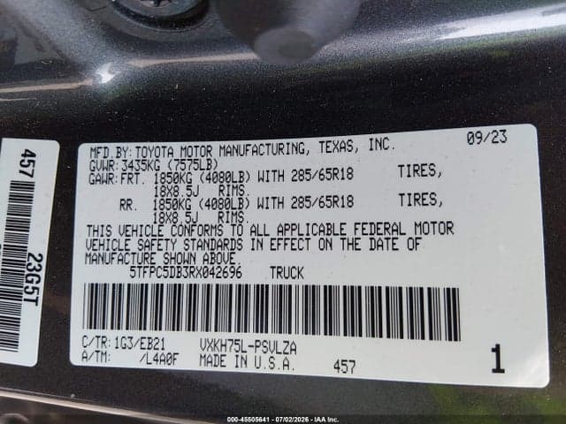 2024 TOYOTA TUNDRA HYBRID TRD PRO 4WD 9