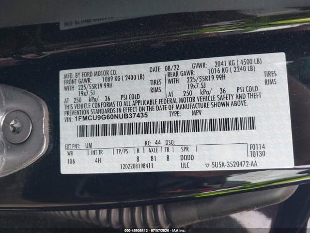 2022 FORD ESCAPE SE 9