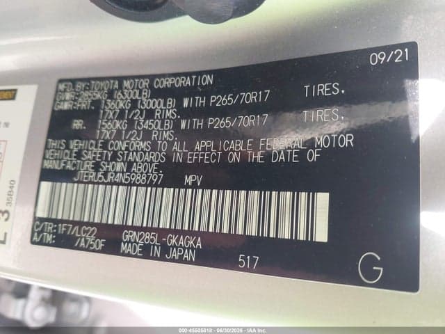2022 TOYOTA 4RUNNER TRD OFF ROAD PREMIUM 9