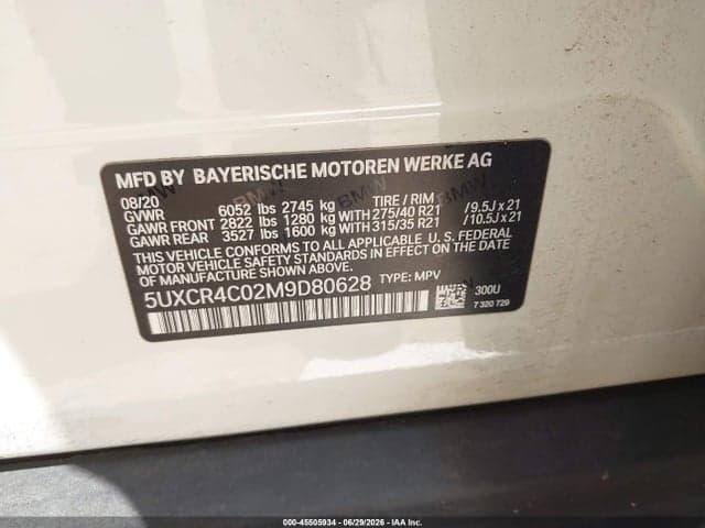 2021 BMW X5 SDRIVE40I 9