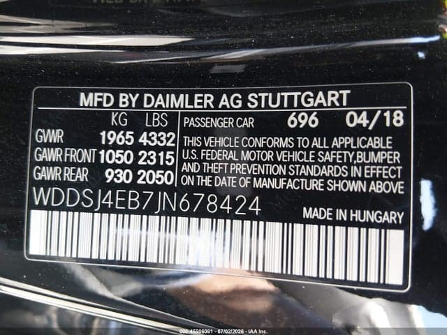 2018 MERCEDES-BENZ CLA 250 9