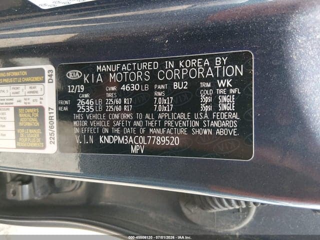 2020 KIA SPORTAGE LX 9