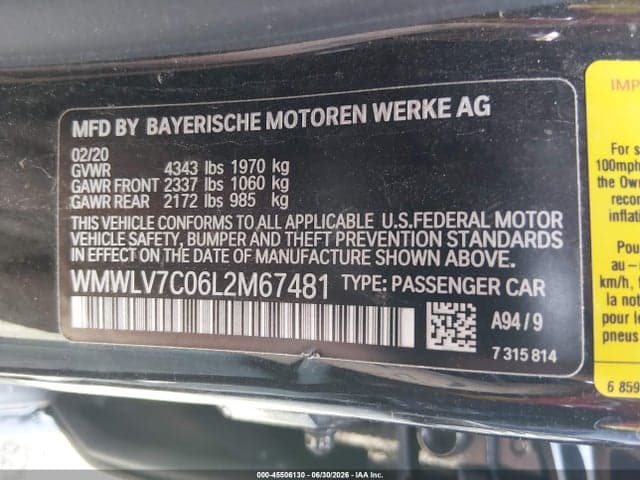 2020 MINI CLUBMAN COOPER S 9