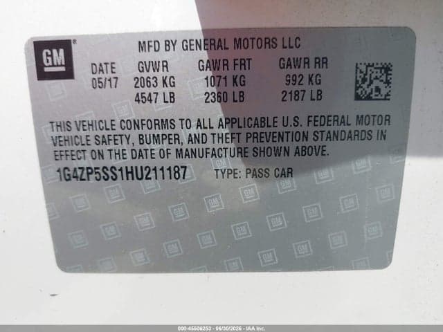 2017 BUICK LACROSSE ESSENCE 9