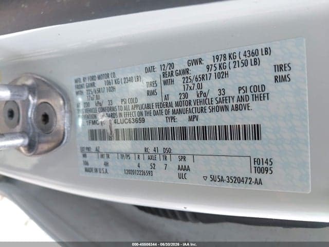 2020 FORD ESCAPE SE 9