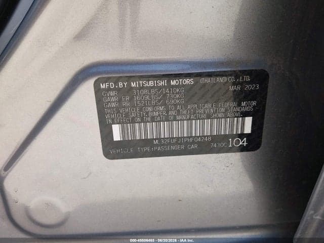 2023 MITSUBISHI MIRAGE G4 BLACK EDITION 9