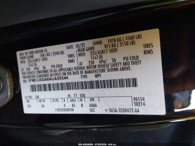 2022 FORD ESCAPE SE 9