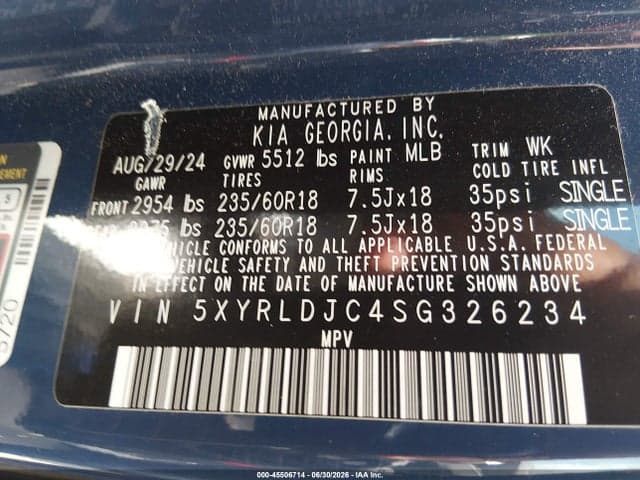 2025 KIA SORENTO S 9