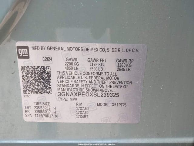 2025 CHEVROLET EQUINOX AWD LT 9
